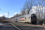 NJT Multilevel Cab Car # 7029 bringing up the rear of Train # 5175 as it heads away from White House Station